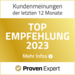 Proven Expert Badge Top Empfehlung 2023